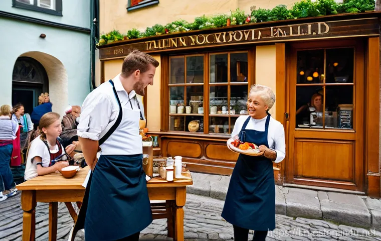 에스토니아에서 영어 사용 가능성 - **Prompt 1: Estonian Digital Innovation Hub**
    "A bright, bustling co-working space in the heart ...